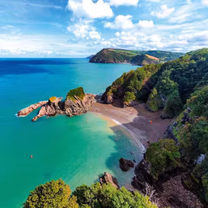 Broadsands Beach North Devon, hidden cove accessible by kayak or boat